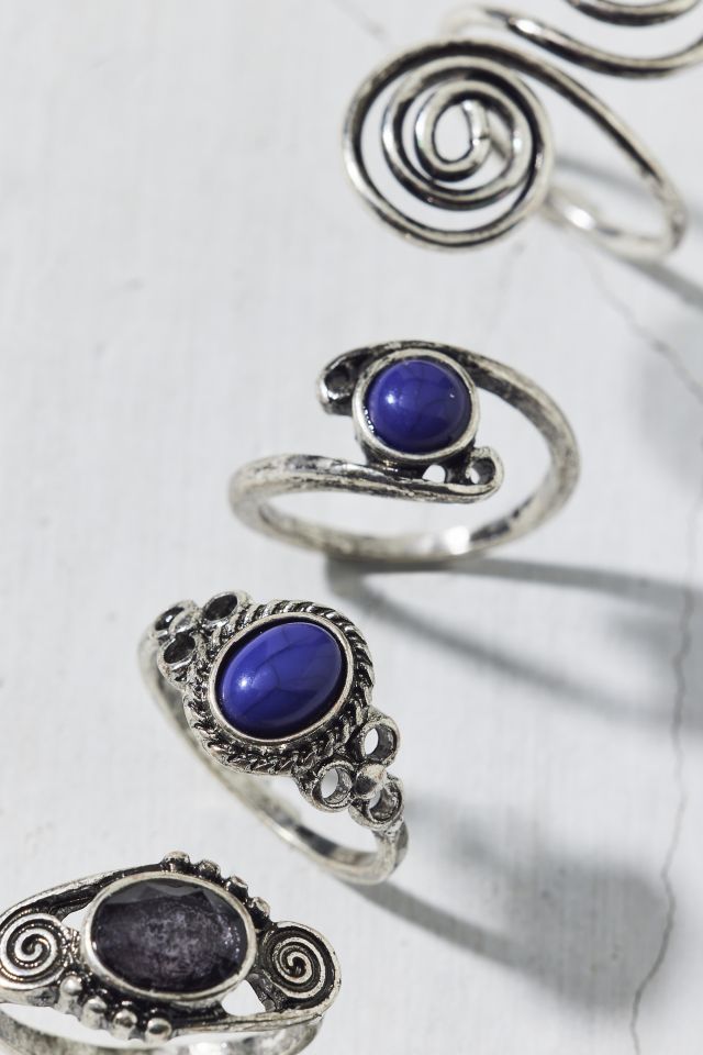 Ensemble de bagues Liza en pierre tourbillon #2
