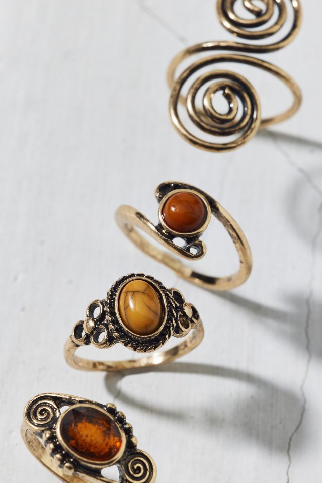 Liza Stone Swirl Ring Set #2