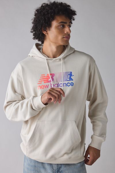 New Balance Run Logo Graphic Hoodie Sweatshirt