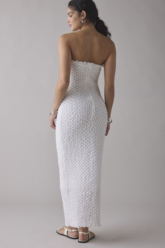 Rare London Textured Stretch Knit Bandeau Midi Dress #3