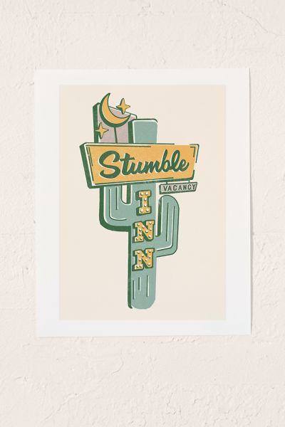 The Whiskey Ginger The Stumble Inn Vintage Art Print