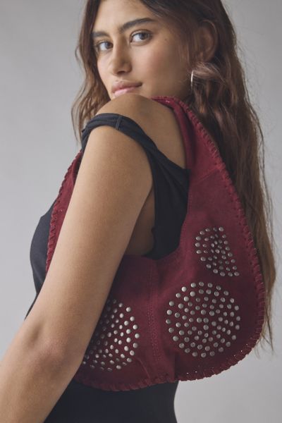 Silence + Noise Ivy Studded Suede Hobo Bag
