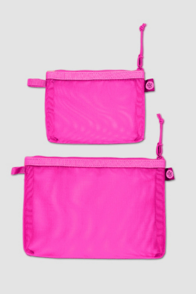 Baboon To The Moon Monomesh Pouch Set In Hyper Pink, Women's At Urban Outfitters