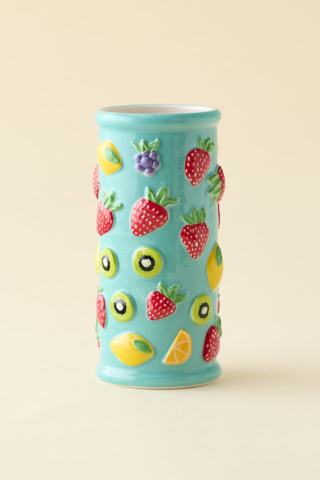 Tropical Fruit Icon Ceramic Vase #2