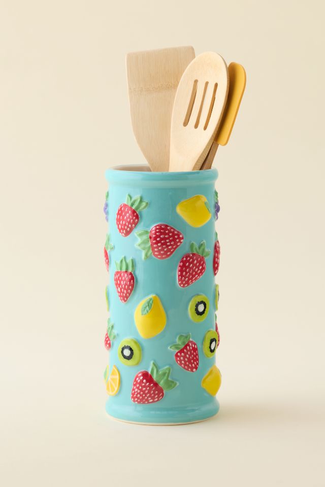 Tropical Fruit Icon Ceramic Vase #3