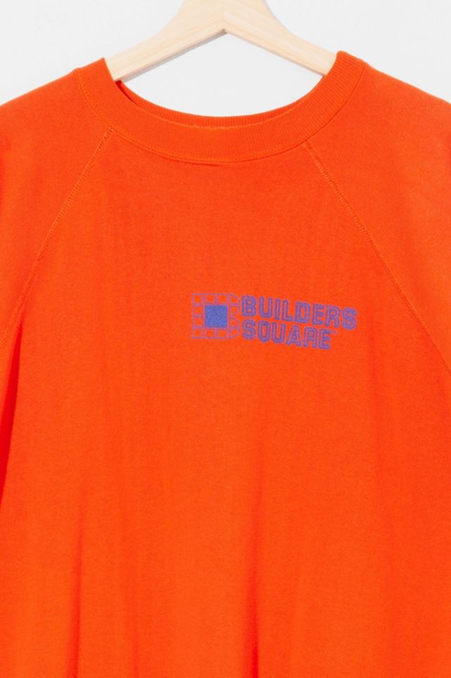 Vintage 1980s Distressed Orange Graphic Raglan Crewneck #1