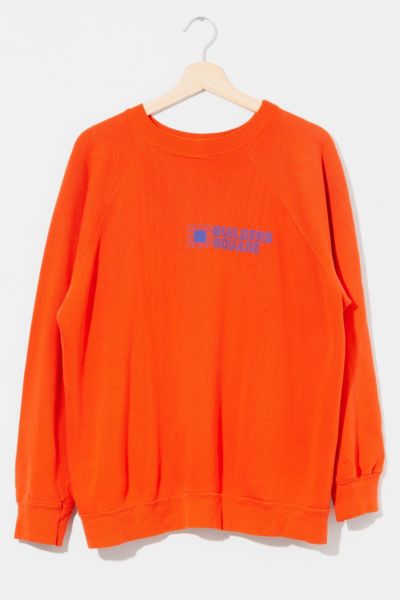 Vintage 1980s Distressed Orange Graphic Raglan Crewneck