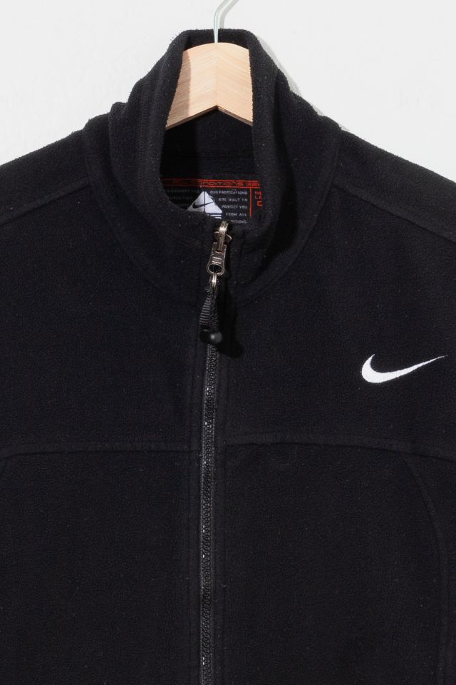 Vintage 1990s Nike AGC Black Fleece Zipper Vest #1