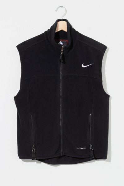 Vintage 1990s Nike AGC Black Fleece Zipper Vest