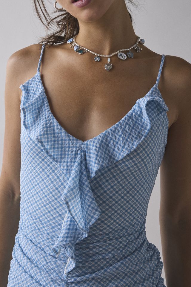 Kimchi Blue Bonnie Ruched Flutter-Trim Mini Dress #3