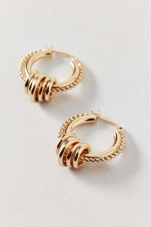 Textured Knot Hoop Earring #1