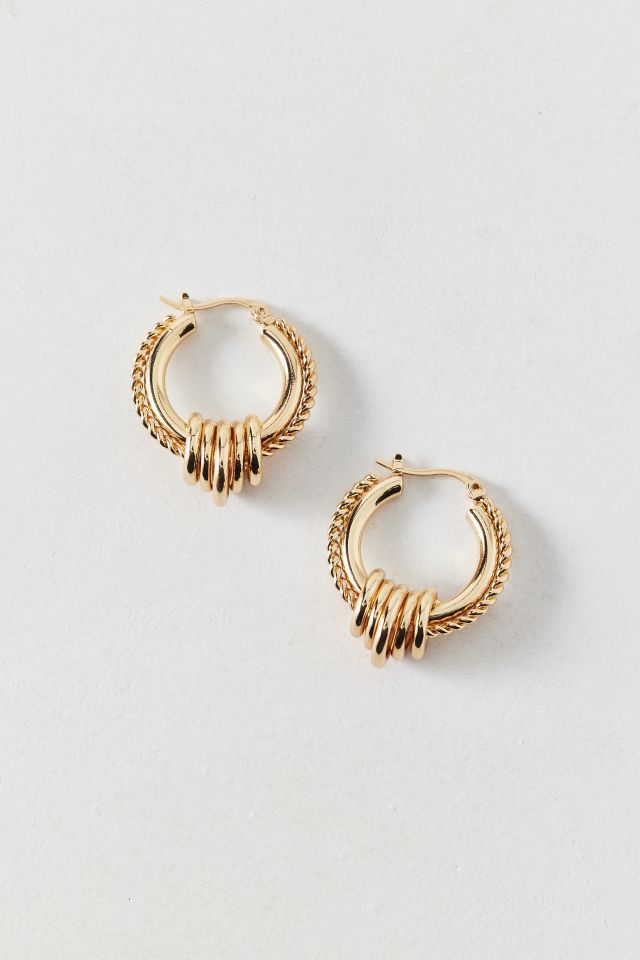 Textured Knot Hoop Earring #2