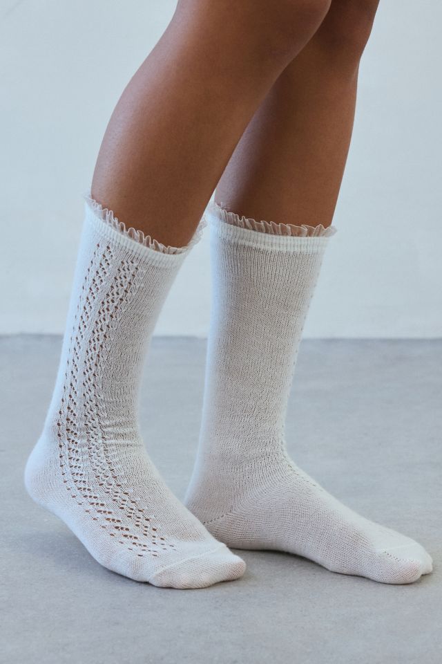 Layla Pointelle Crew Sock #1