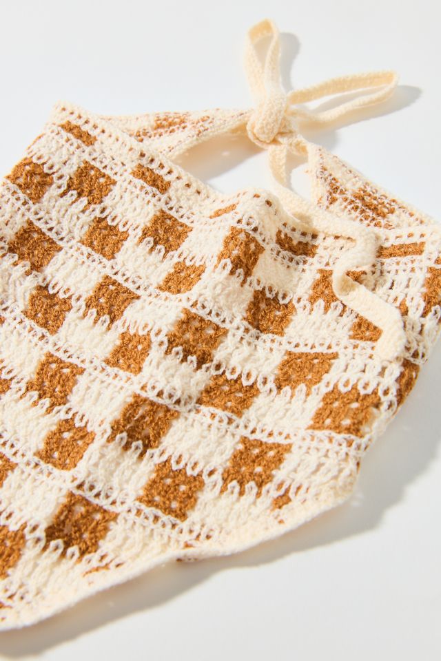 Foulard Triangle Crochet à Carreaux Valerie #2