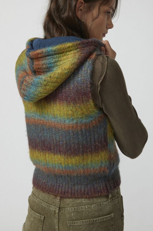 Daisy Hooded Zip-Up Sweater Vest #1