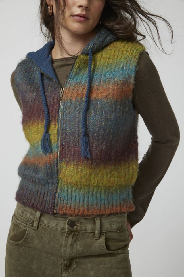 Daisy Hooded Zip-Up Sweater Vest #2