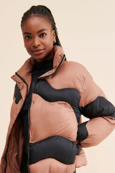 Native Youth Wave Colorblock Oversized Puffer