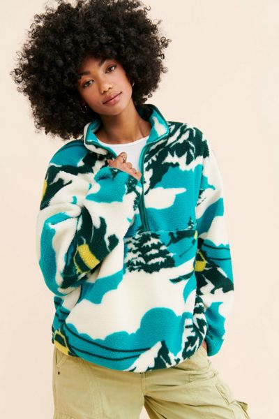 BDG Yosemite Half-Zip Pile Fleece Sweatshirt