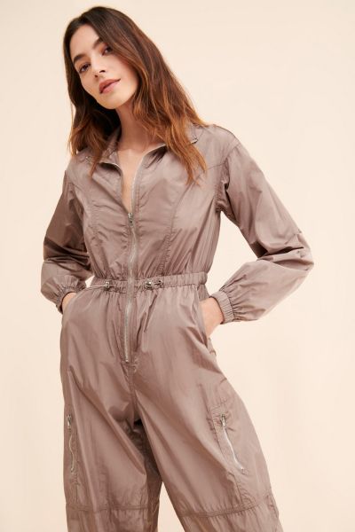 Rare London Long Sleeve Parachute Jumpsuit