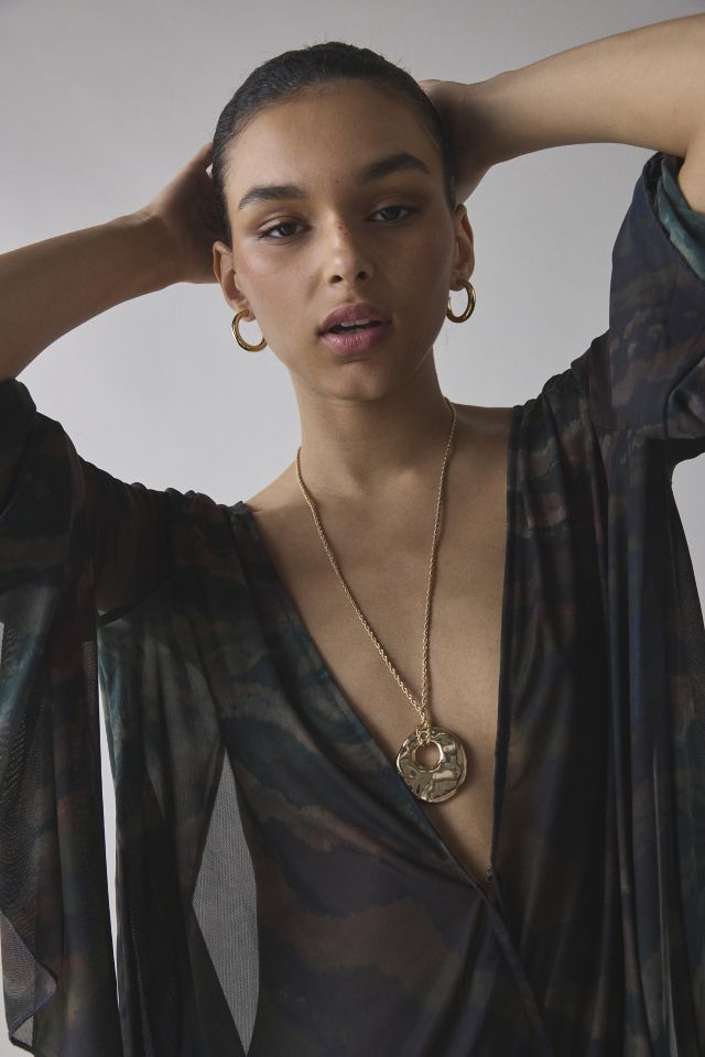 Mini robe semi-transparente à manches XXL drapées Jaded London #2