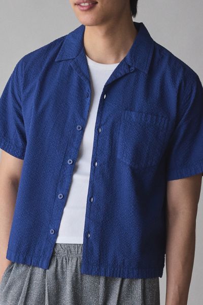 Rolla’s Bowler Grid Knit Short Sleeve Shirt