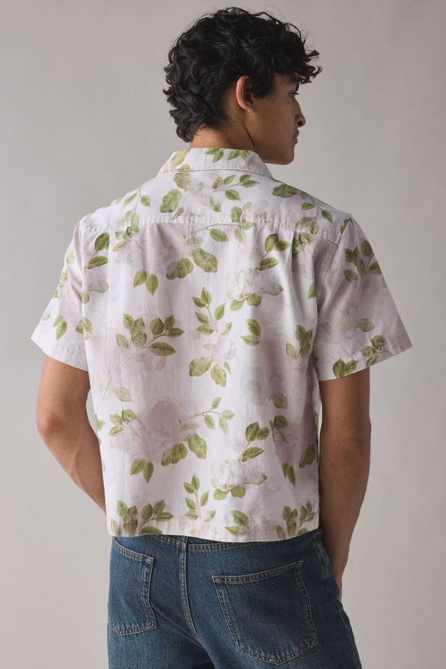 BDG Floral Washed Cotton Short Sleeve Collared Shirt #1