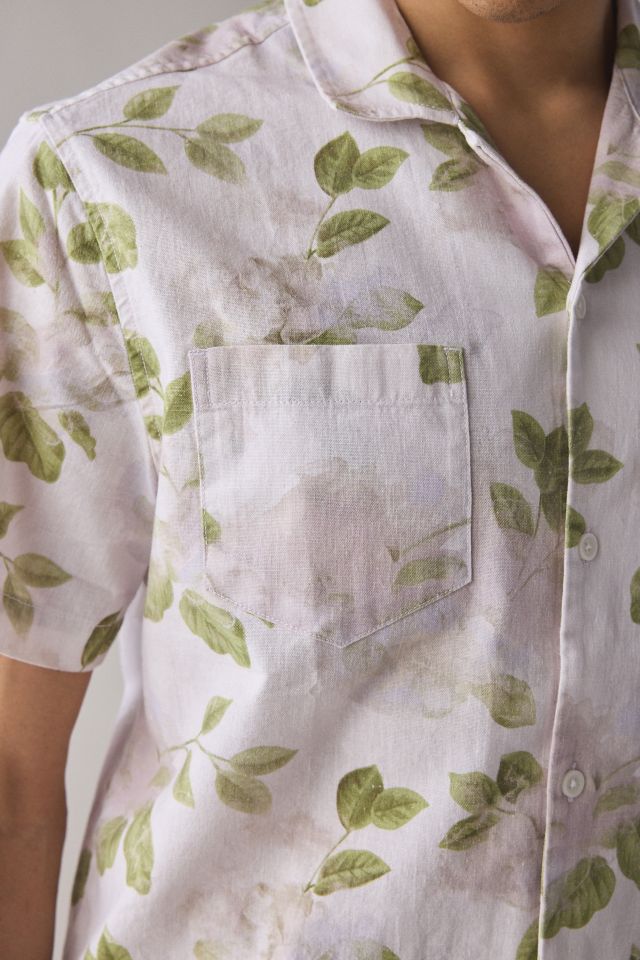 BDG Floral Washed Cotton Short Sleeve Collared Shirt #3