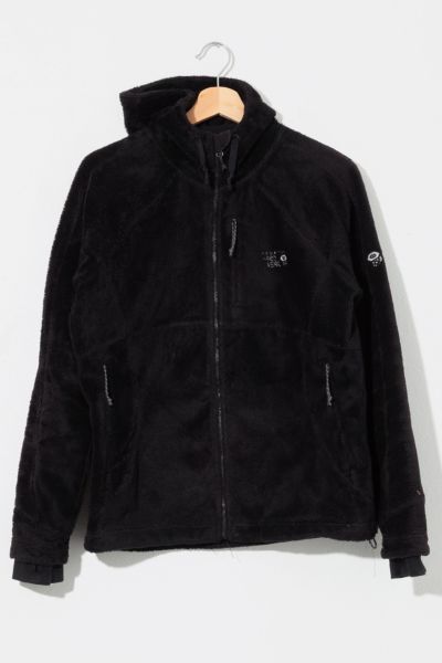 Vintage Y2K Mountain Hardwear Black Hooded Zipper Fleece