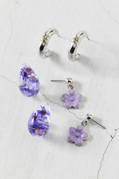 Flora Post And Hoop Earring Set