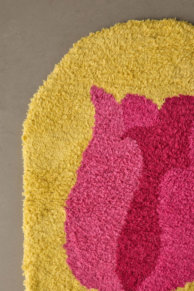 Tulip Shaggy Tufted Oval Runner Rug #3