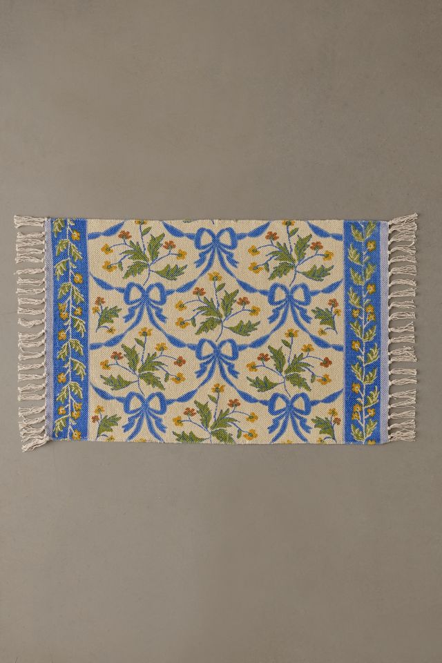 Bow Demask Screen Printed Rug #3