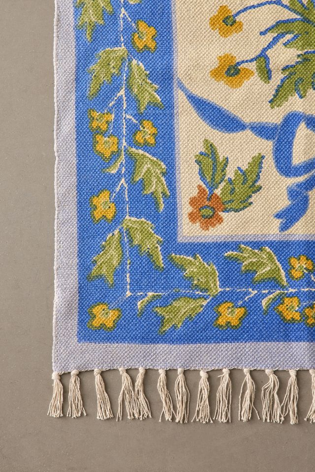 Bow Demask Screen Printed Rug #4