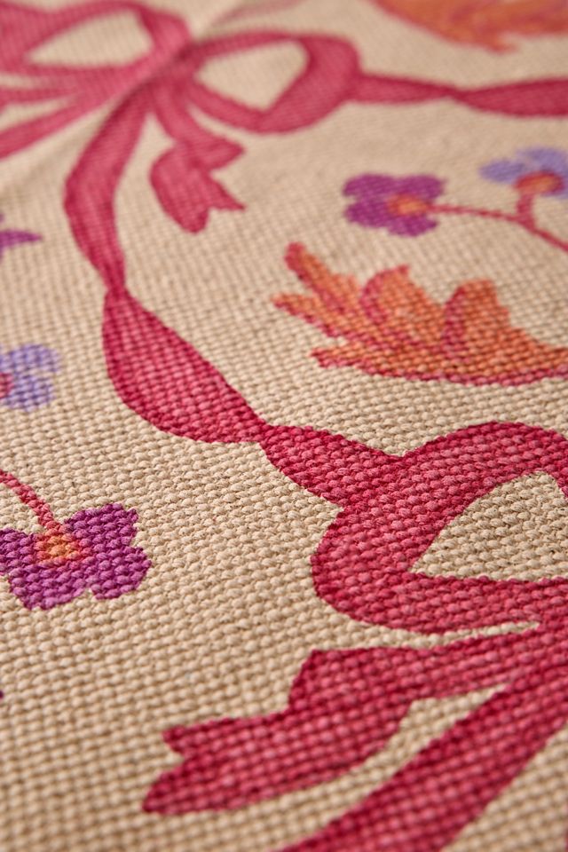 Bow Demask Screen Printed Rug #2