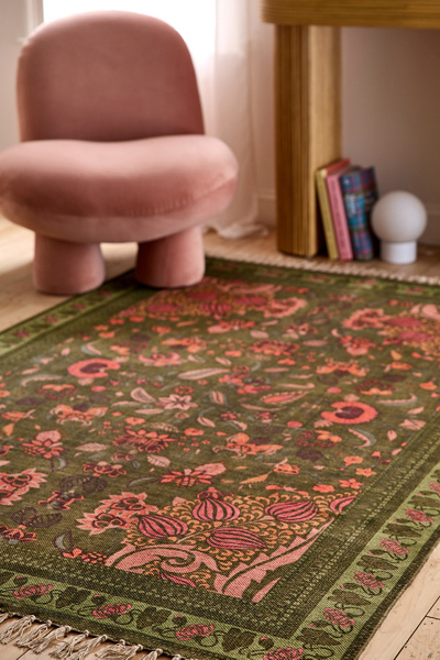 Art Deco Tulip Printed Rug