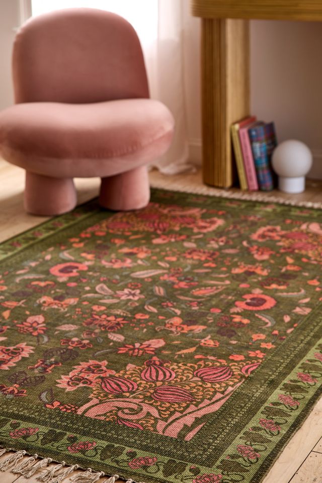 Art Deco Tulip Printed Rug #1