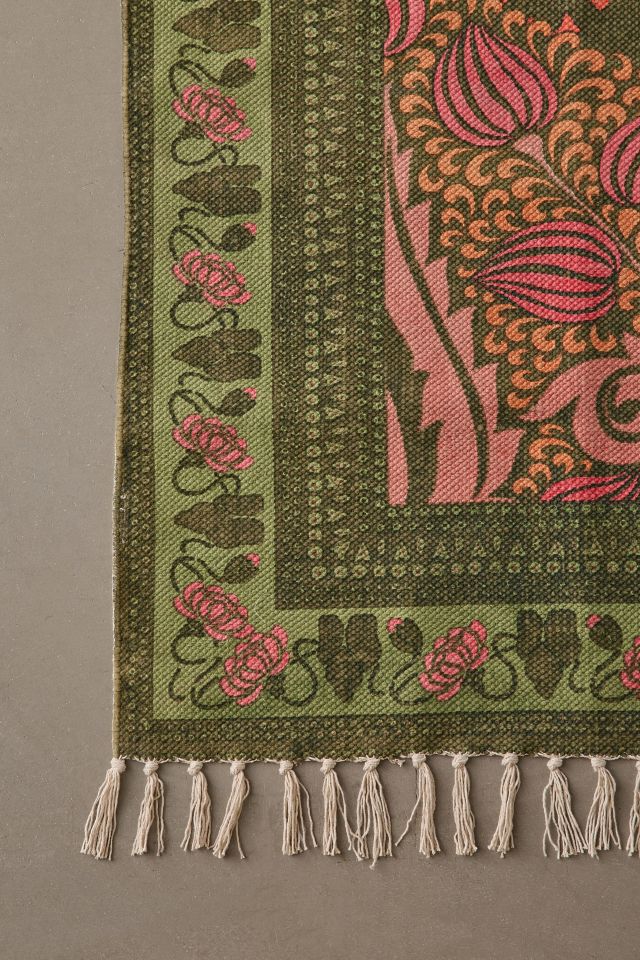 Art Deco Tulip Printed Rug #4