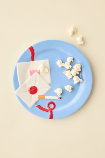 Love Letter Sculpted Ceramic Dinner Plate