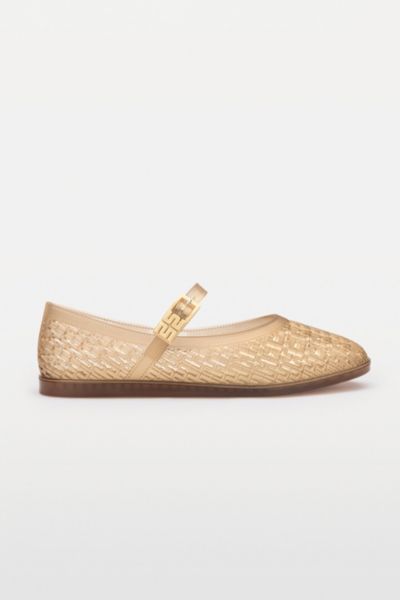 Melissa Harper Jelly Ballerina Flat In Clear Beige, Women's At Urban Outfitters In Clear Beige