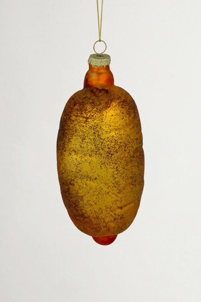 Hot Dog Glass Ornament #4