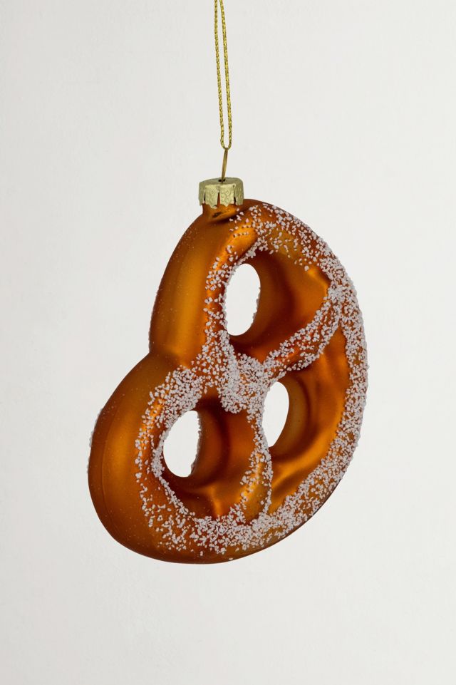 Salted Soft Pretzel Glass Ornament #2