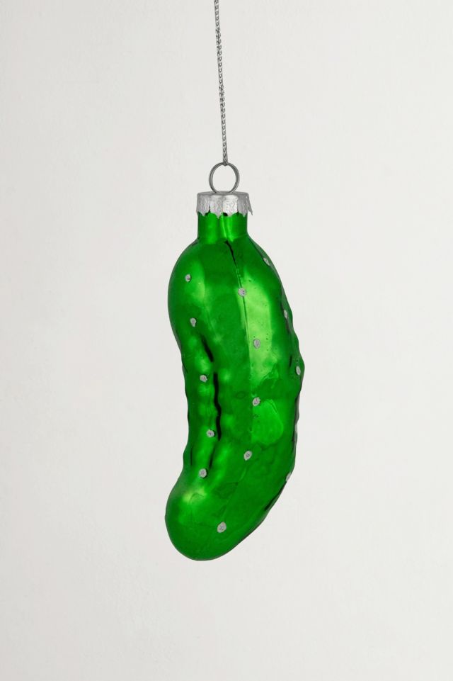 Green Pickle Glass Ornament #2