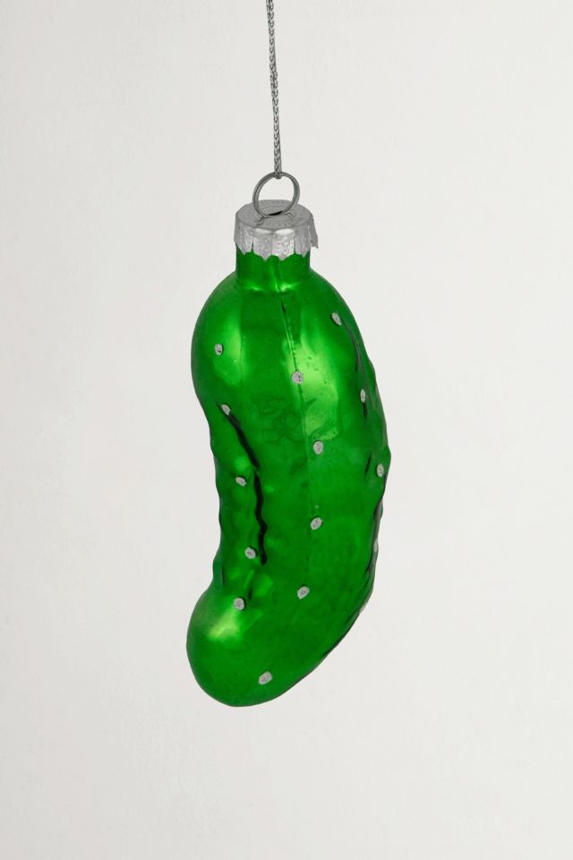 Green Pickle Glass Ornament #3