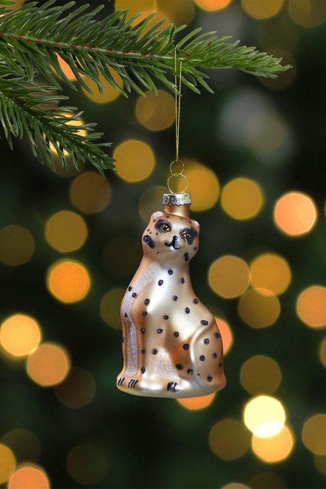 Leopard Glass Ornament #1