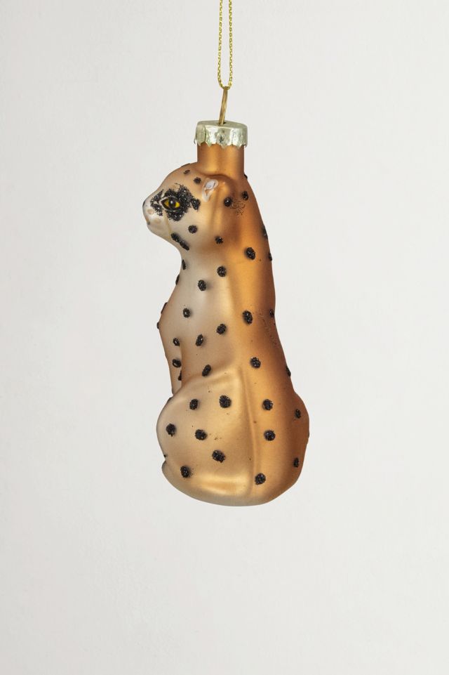 Leopard Glass Ornament #2