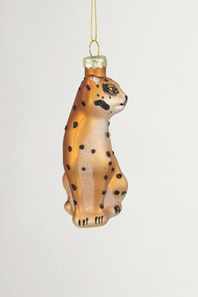 Leopard Glass Ornament #3