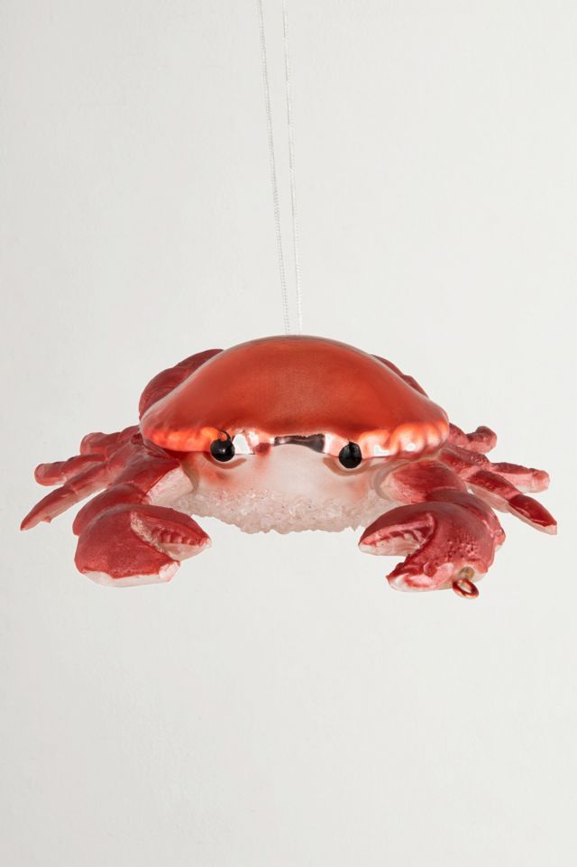 Shelled Crab Glass Ornament #3