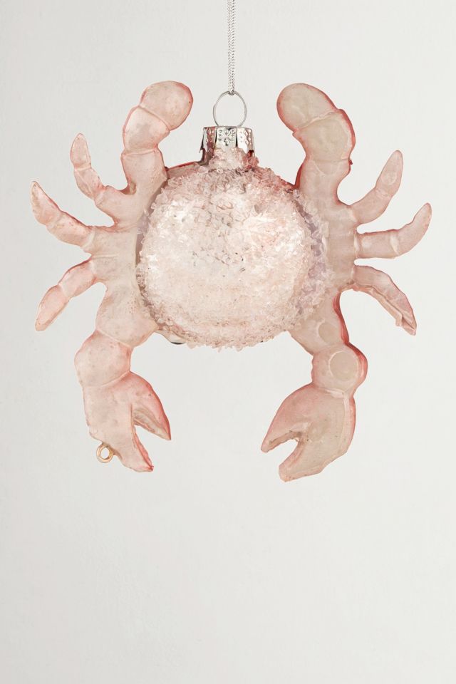 Shelled Crab Glass Ornament #4