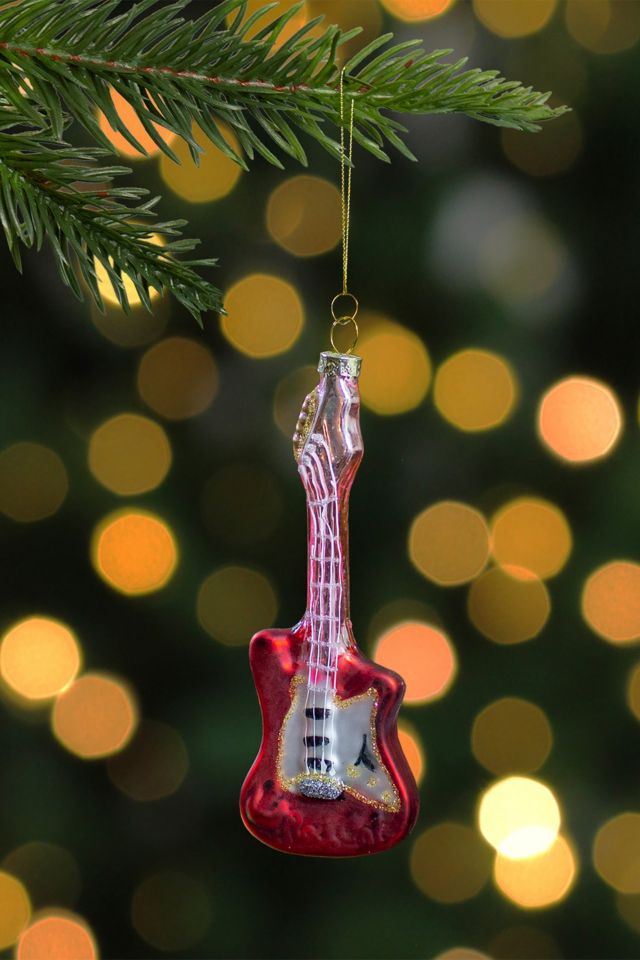 Bass Guitar Glass Ornament #1