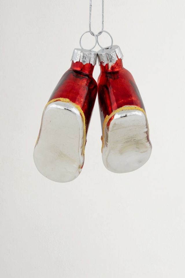 Red Sneakers Glass Ornament #4