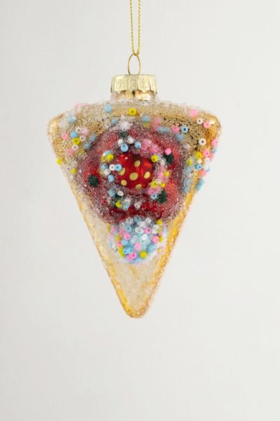 Urban Outfitters Slice Of Cake Glass Ornament In Gold At